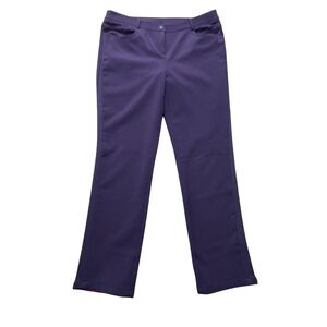 KJ Choi Golf Pants Womens 85 Purple Softshell Fleece Lined Straight Insulated